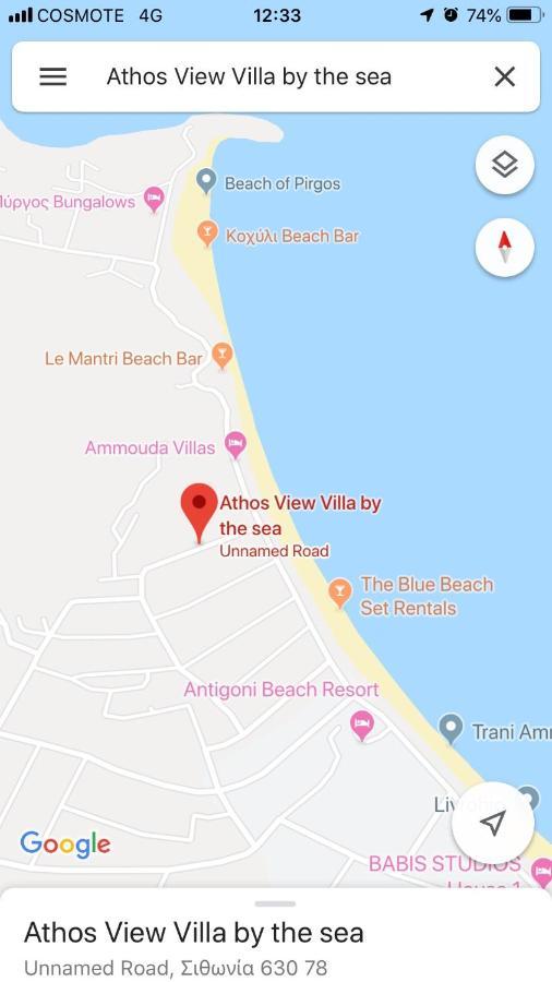 Athos View Villa By The Sea Ormos Panagias Bagian luar foto